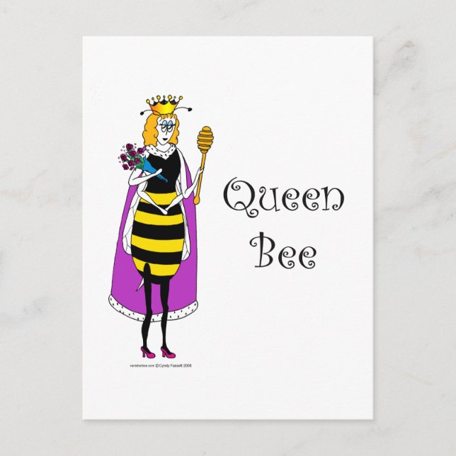 Postal Cute personalizado Queen Bee (Anverso)