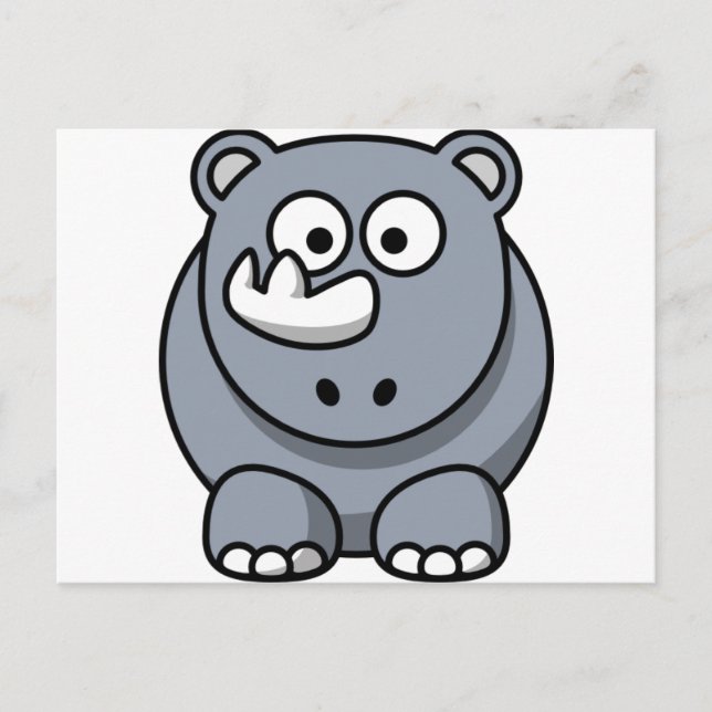 Postal Cute Personalizado Rhino (Anverso)