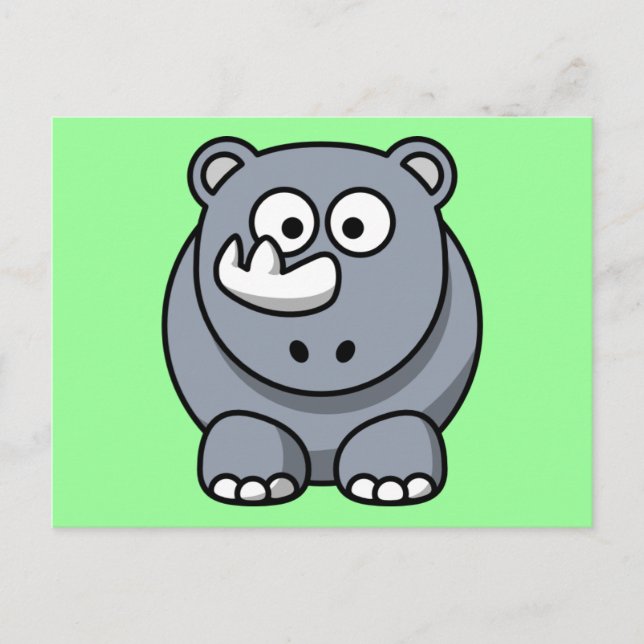 Postal Cute Personalizado Rhino (Anverso)