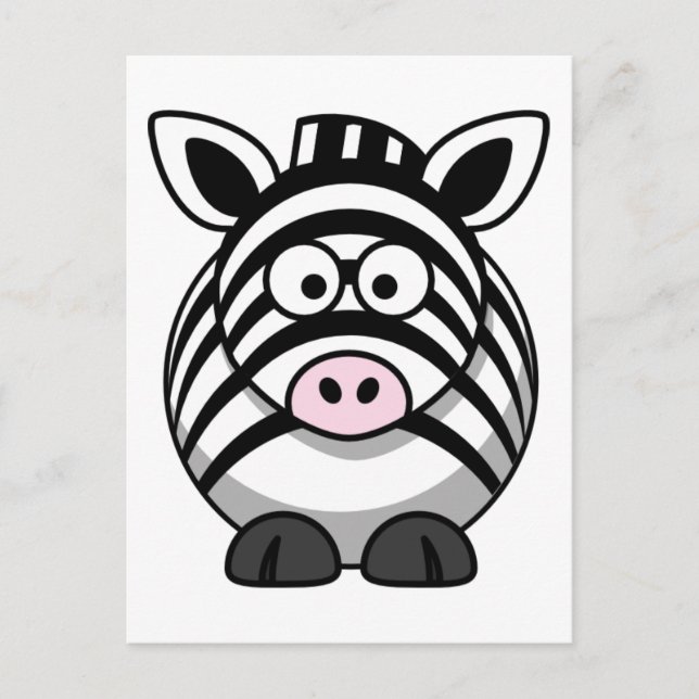 Postal Cute Personalizado Zebra (Anverso)