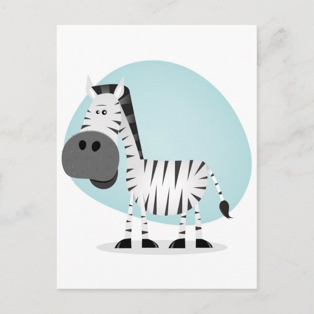 Postal Cute Personalizado Zebra (Anverso)