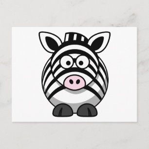 Postal Cute Personalizado Zebra