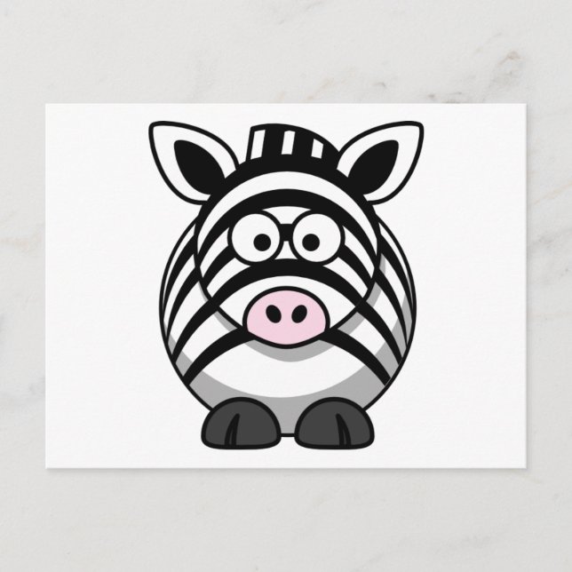 Postal Cute Personalizado Zebra (Anverso)