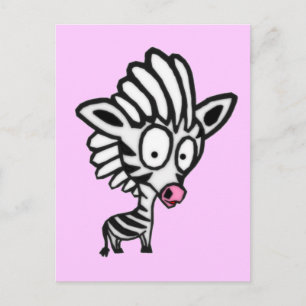 Postal Cute Personalizado Zebra