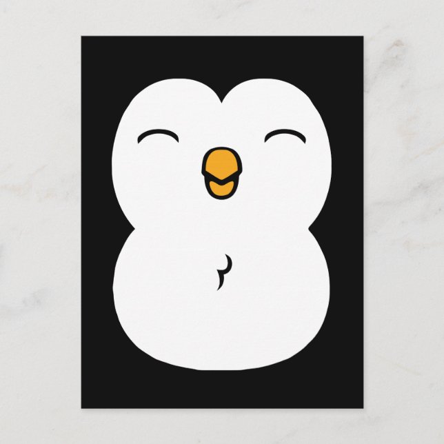 Postal Cute pingüino (Anverso)