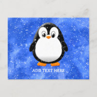 Cute pingüino Personalizado Personalizado color de