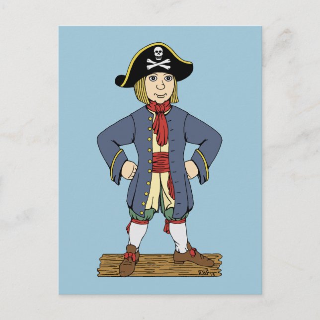 Postal Cute Pirate Lad (Anverso)