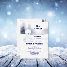 Cute Polar Bear Baby Shower