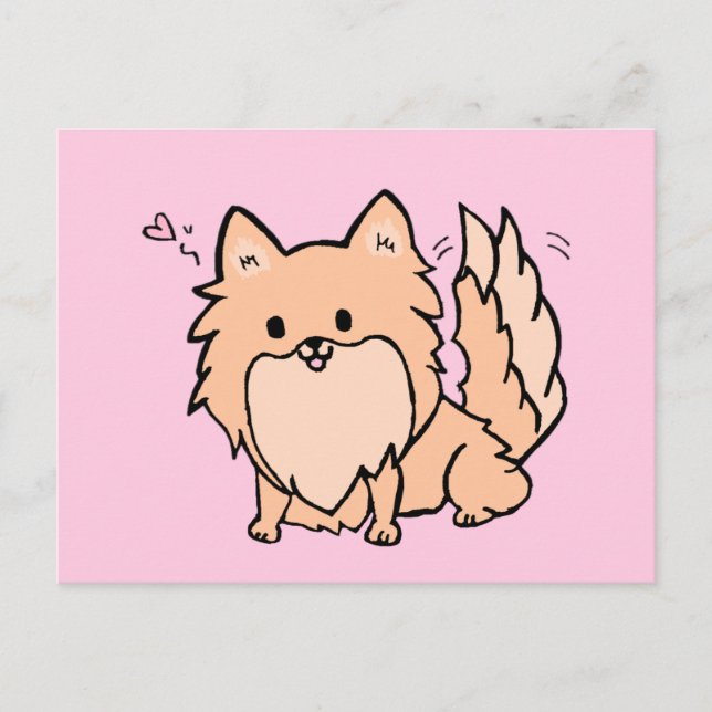 Postal Cute Pom Blank (Anverso)