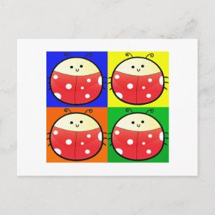 Postal Cute Popart Ladybird