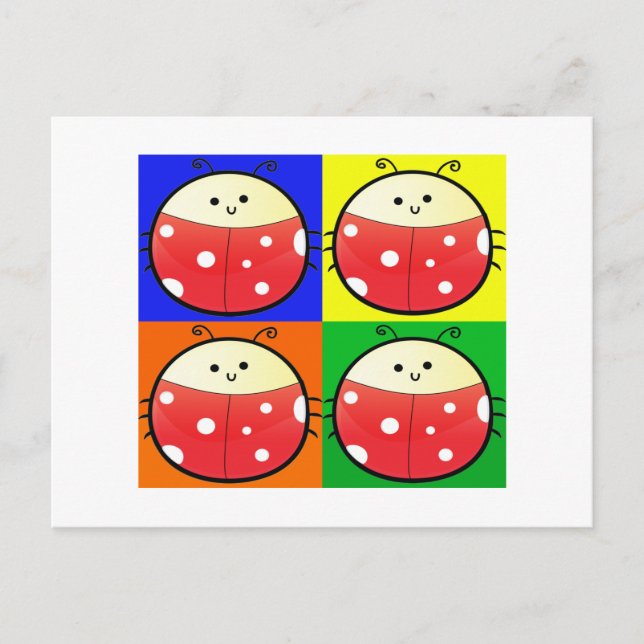 Postal Cute Popart Ladybird (Anverso)