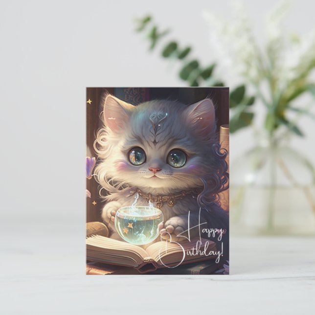 Postal Cute Princess Kitten (Anverso de pie)