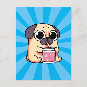 Postal Cute Pug