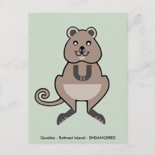 Postal Cute QUOKKA - Vida silvestre - Marsupial - Austral