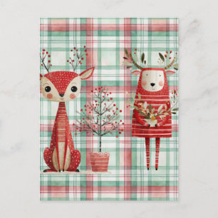 Postal Cute reno de invierno