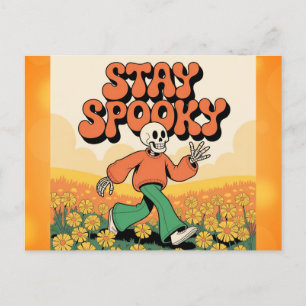 Postal Cute retro Skeleton Stay Spooky Halloween