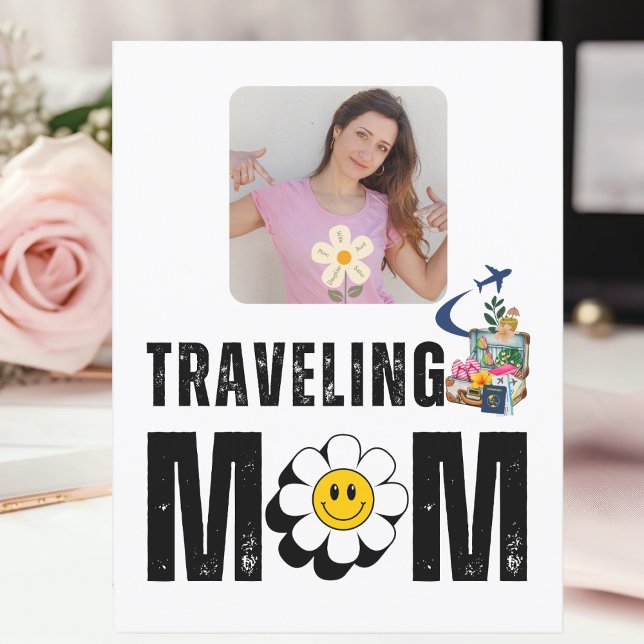 Postal Cute Retro "Viajando Mamá",Viajes divertidos,Foto  (Subido por el creador)