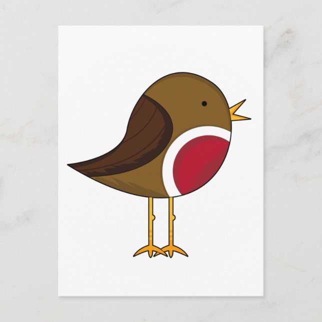Postal Cute Robin Postcard (Anverso)