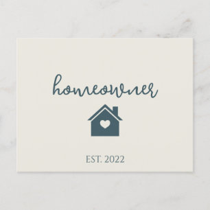 Postal Cute Rustic Cream Navy Homeowner Inmueble