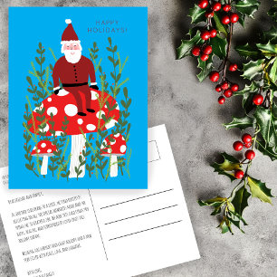 Postal Cute Santa Claus Hongos Mágicos Navidades PERSONAL