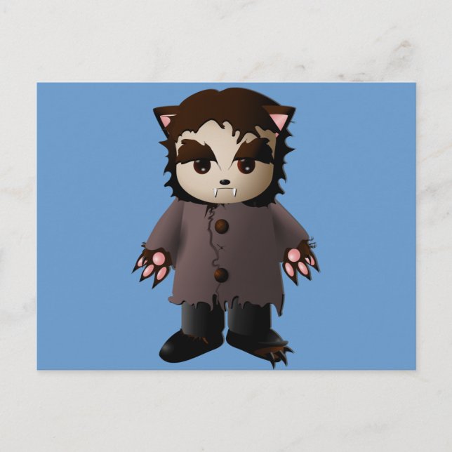 Postal Cute Scary Werewolf (Anverso)