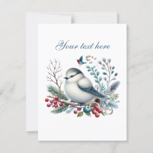 Postal Cute Seasonal Winbird agrega texto