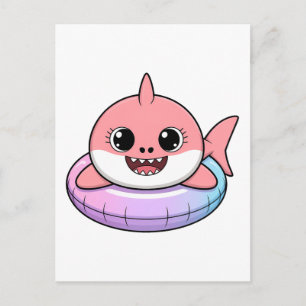 Postal Cute Shark Baby con Flotador   Niños