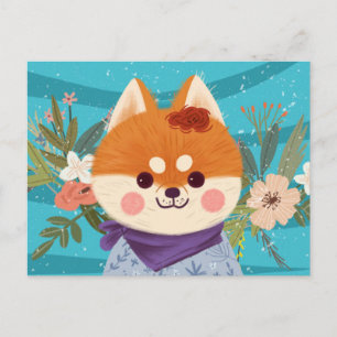 Postal Cute Shiba Inu Pup
