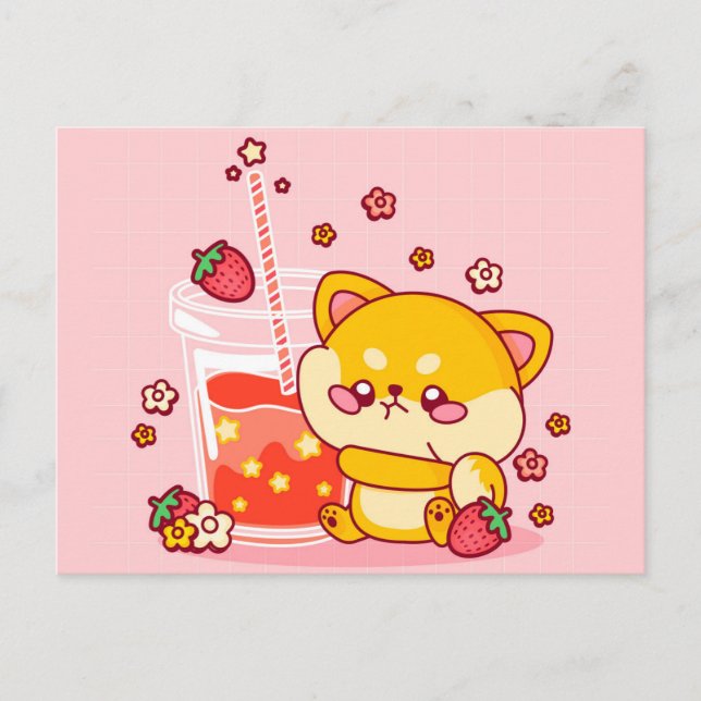 Postal Cute Shiba Inu Pup (Anverso)