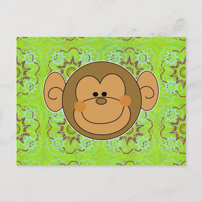 Postal Cute Silly Monkey Face (Anverso)
