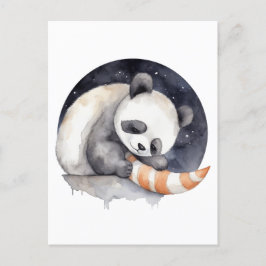 Postal Cute Sleepy Panda