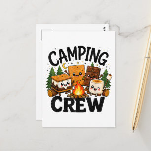 Postal Cute S'mores Fogata Camping Equipo Al Aire Libre