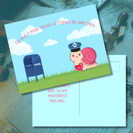 Postal Cute Snail Mail Pen Pal Postcard