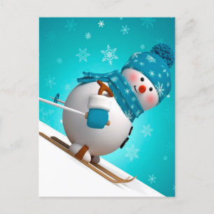 Postal Cute Snowman