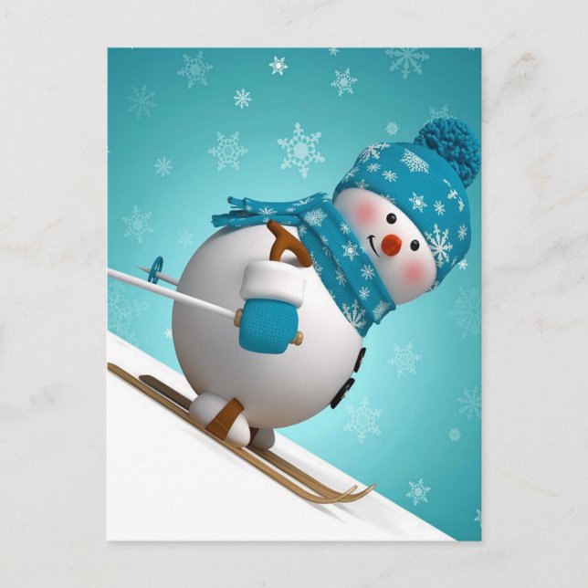 Postal Cute Snowman (Anverso)