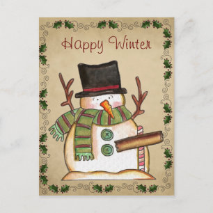 Postal Cute Snowman