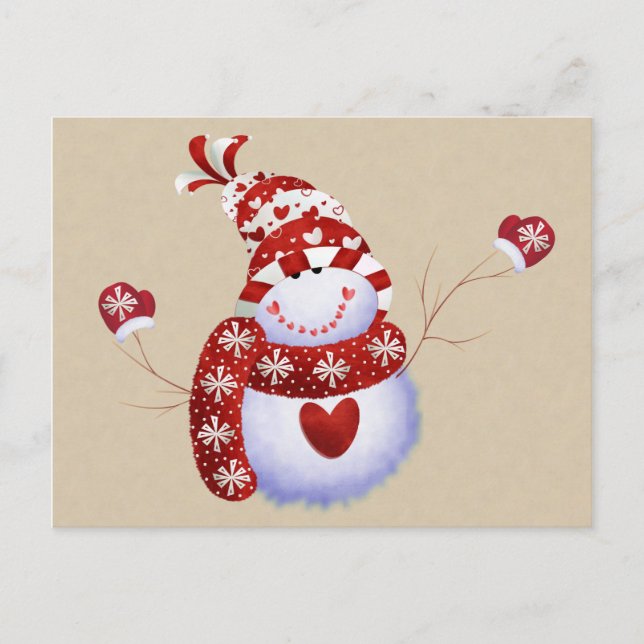 Postal Cute Snowman (Anverso)