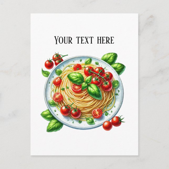 Postal Cute Spaghetti add text (Anverso)