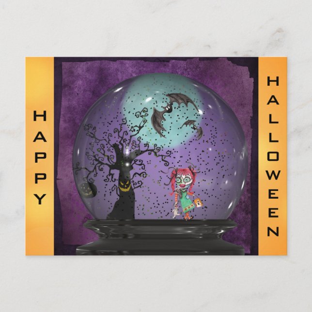 Postal Cute Spooky Gothic Halloween (Anverso)