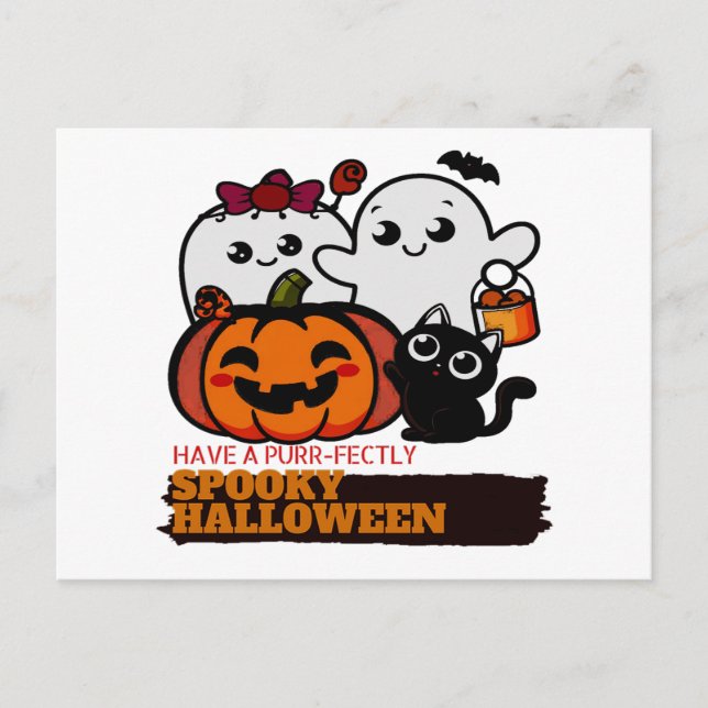 Postal Cute Spooky Halloween (Anverso)