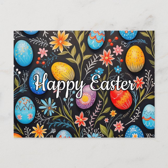 Postal Cute Springtime Happy Easter Collage (Anverso)