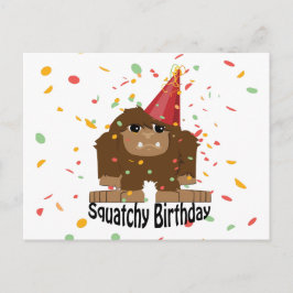 Postal Cute Squatchy Birthday Bigfoot