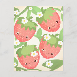 Postal Cute Strawberry Garden 