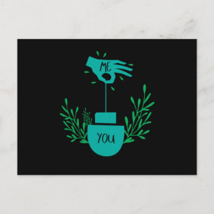 Postal Cute Tea Lover Pareja Noyfriend Esposa Hu