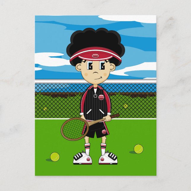 Postal Cute Tennis Boy (Anverso)