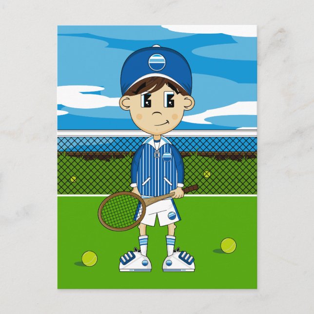 Postal Cute Tennis Boy (Anverso)