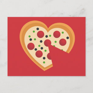 Postal Cute tienes que Pizza Me Heart Pun