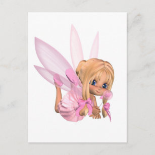 Postal Cute Toon Ballerina Fairy in Pink - lounge
