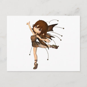 Postal Cute Toon Otumn Fairy