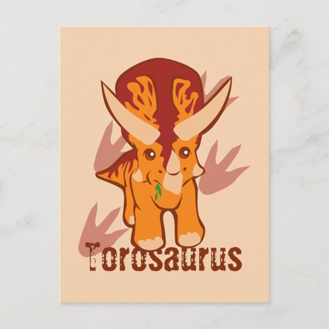 Postal Cute Torosaurus (Anverso)